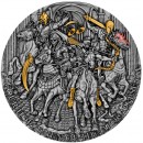 Niue Island FOUR HORSES (white red black pale) series FOUR HORSEMEN OF THE APOCALYPSE $12 Silver Coin 2022 Antique finish Ultra High Relief Gold plated 5 oz